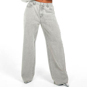 Pantalones vaqueros acampanados de pierna ancha para mujer de calidad superior Pantalones vaqueros transpirables de algodón con cremallera Fly Denim Casual Botón Bolsillo Tallas grandes Invierno - Product Image 5