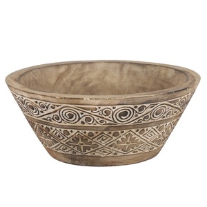 Ensaladera de madera de diseño tradicional, cuenco de sopa hecho a mano de calidad superior, cuenco de ensalada de madera nuevo elegante clásico - Product Image 4