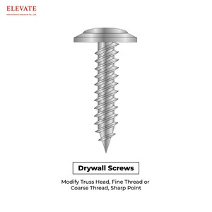 Tornillo de yeso con cabeza de armadura modificada de Taiwán Adecuado para refuerzo de paneles de yeso en renovación - Product Image 1