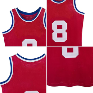 Maillots de basket-ball rétro vintage personnalisés, respirants, antibactériens, 100% polyester, manches courtes, chemises Bryant, été - Product Image 3