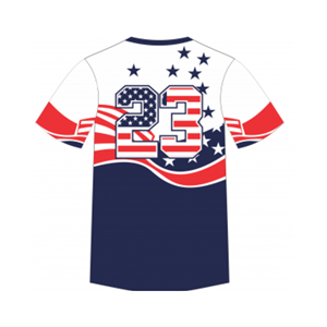 เสื้อเบสบอลพิมพ์ลาย3D โพลีเอสเตอร์100% แผ่นใต้วงแขนระบายอากาศได้ดี - Product Image 3