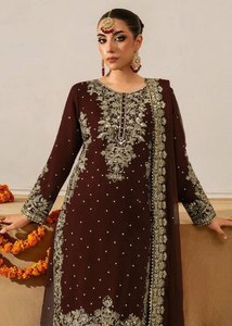 Costume Salwar en velours de viscose spécial Eid avec séquence de codage et travail de Moti, fabriqué à Surat, en vente au prix de gros - Product Image 3