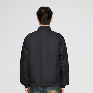 Precio al por mayor 2025 alta calidad hombres 100% poliéster impermeable bombardero chaqueta de invierno con capucha cuello alto tela de lona - Product Image 2