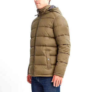 OEM Manteau d'hiver en duvet personnalisé pour hommes Veste en toile de style décontracté avec rembourrage en coton Veste grande taille - Product Image 3