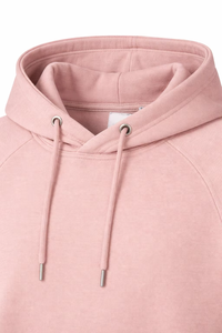 เสื้อฮู้ดสีชมพูสำหรับผู้ชาย ผ้าฝ้ายฟลีซ 100% ระบายอากาศได้ดี เหมาะสำหรับฤดูหนาว แขนเสื้อปกติ สีพื้น ผ้าถัก - Product Image 5