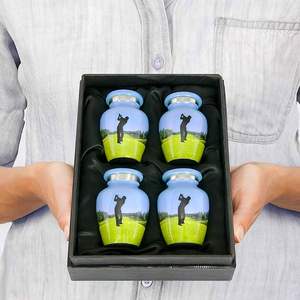 Urnes souvenirs en aluminium de conception classique pour les funérailles Petites urnes souvenirs de cendres humaines de haute qualité - Product Image 2