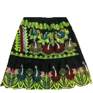 Taille haute coton hawaïen décontracté polynésien broderie jupe conceptions personnalisées île en gros respirant taille haute femmes - Product Image 1