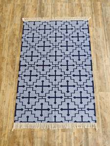 Alfombras de lana hechas a mano de alta calidad, juegos de alfombras bordadas de tejido plano más vendidas, abstractas para uso en la puerta de la sala de estar de oración - Product Image 4