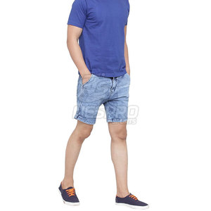 Lightweight Wholesale 100% Cotton Solid <b>Men</b> <b>Jeans</b> Shorts Comfortable <b>Elastic</b> <b>Waist</b> Quick Dry Casual for Online Sale - Product Image 3
