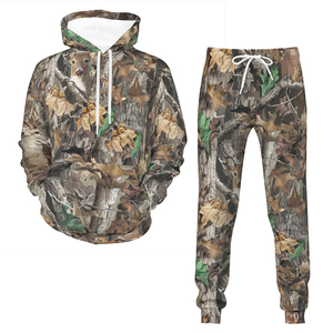 Sweat à capuche et survêtement imprimés 3D d'hiver pour hommes 100% coton à manches longues Jogging 2 pièces Streetwear imperméable - Product Image 2