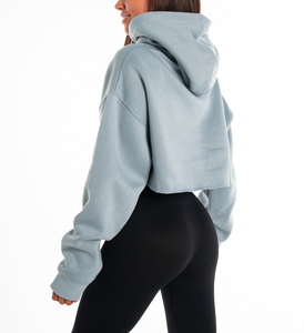 Femmes Knitted Hoodies Crop Top All Season Fashion Casual Wear Stylish Comfortable Streetwear Outfit - Product Image 2