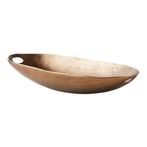 Plat en laiton de forme ovale vintage, plat décoratif en métal pour servir des fruits secs et des collations pour la maison et la cuisine - Product Image 4