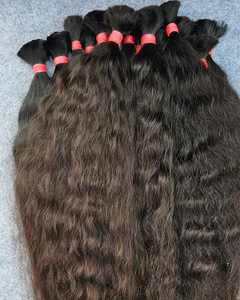 Extensiones de cabello humano virgen indio crudo Paquetes sin procesar y cierres de doble estiramiento de alta calidad Temple - Product Image 3