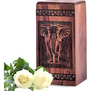 Wooden Cremation Urn Box Decorative Memorial Ashes Holder for Adult Male & Female for Human Wood Ashes <b>Funeral</b> <b>Supplies</b> - Product Image 1