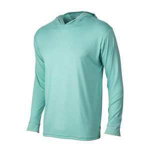 Sweat à capuche de performance pour homme, respirant, anti-humidité, antibactérien, imperméable, UPF 50+, séchage rapide, bambou, spandex, avec trou pour le pouce - Product Image 1
