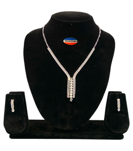 Diamant Fashion Set B182 Élégant Élégant Classique Vintage Collier Boucles D'oreilles pour les Anniversaires Élégant Fêtes - Product Image 1