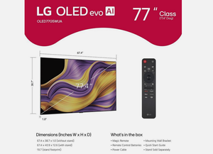 ทีวีสมาร์ททีวีรุ่นใหม่ ขนาด 77 นิ้ว G5 Series 4K OLED77G5WUA สีดำ พร้อม WiFi AI - Product Image 2
