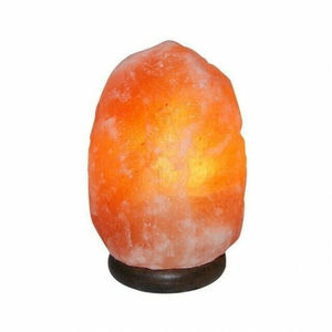 Lampe en sel de l'Himalaya sculptée, matériau de décoration durable en cristal de roche naturel pur, avec base en bois, très vendue - Product Image 3