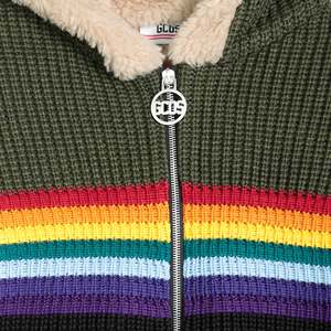   Pull d'hiver pour femme en tissu tricoté arc-en-ciel avec doublure et fonction anti-boulochage - Product Image 3