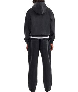 Survêtement personnalisé de haute qualité, lourd, à capuche, effet délavé, coupe ample et oversize, streetwear, survêtement pour homme - Product Image 5