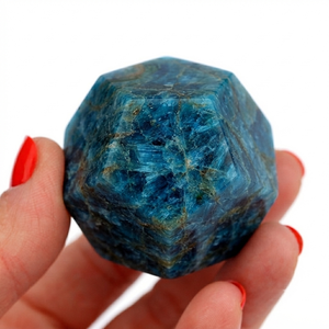 Apatita Verde Natural Pulida, Dodecaedro Rayado, Piedra Geométrica, Cristal, Gema, Feng Shui, Piedras Curativas, Cristal Reiki - Product Image 2