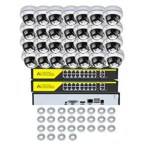32CH 8MP H.265 POE IP Dome <strong>Network</strong> Camera <strong>System</strong> Active Deterrence CCTV 4K NVR Kit Indoor Outdoor OEM Audio <strong>Security</strong> Surveil IP - Product Image 3