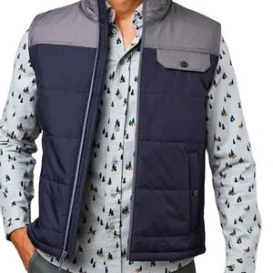 Gilet invernale da uomo caldo classico alla moda traspirante Gilet imbottito in piumino 100% poliestere Gilet in cotone per Gilet da uomo