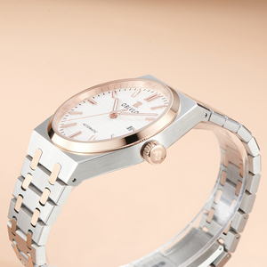 OBLVLO Top Marque En Acier Inoxydable <span class=keywords><strong>Montre</strong></span> Automatique Deux Tons Lumineux Étanche Calendrier <span class=keywords><strong>Montre</strong></span> Décontractée Montres Mécaniques TM-SIM - Product Image 3