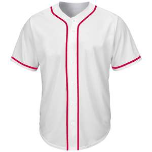 Maillot de baseball athlétique pour hommes, maille évacuant l'humidité avec logo brodé, fermeture à bouton pour les performances, jour de match - Product Image 3