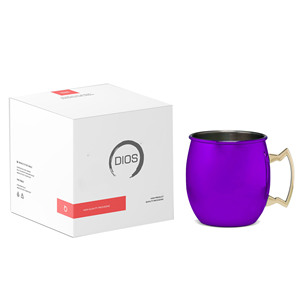 Tasse en céramique en cuivre poli et nickel martelé de 24 oz Tasse 100% Pure Moscow Mule pour les fêtes - Product Image 5