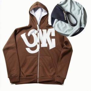 Sweat à capuche ample et zippé pour hommes français Y2k surdimensionné Sweat à capuche bouffant personnalisé 500Gsm Boxy Sweats à capuche zippés - Product Image 6