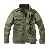 Chaqueta de Mezclilla de Algodón Sólido de Alta Calidad para Hombre, Estilo Casual, Cuello Alto, Botón Único, Lavado, Secado Rápido, Tendencia Actual