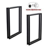 Pieds de table modernes en métal, cadre en acier noir, pour table à manger, bureau, mobilier d'extérieur, base de remplacement pour salon, lot de 4
