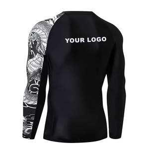 ชุดรัชการ์ดแขนยาวผ้าสแปนเด็กซ์โพลีเอสเตอร์ระบายอากาศสำหรับผู้ชายพิมพ์ลายแบบกำหนดเอง - Product Image 3