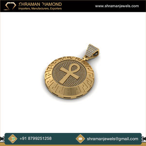 Christian 925 <b>Silver</b> Iced Medallion Moissanite Diamond Religious Egyptian Ankh Jesus Cross Hip Hop <b>Necklace</b> Pendants Charms Gift - Product Image 2