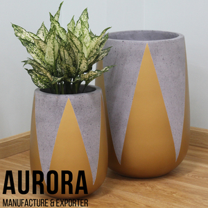 Jardinières modernes et minimalistes en fibrociment écologiques avec trous de drainage, peintes à la main, pour jardin de fleurs – Fournisseur Vietnamien - Product Image 2