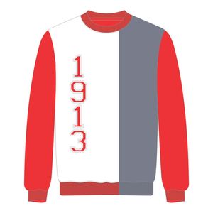 1913 blanc 3 tons tricot pull divin neuf grec sororité DST Chenille broderie pull col rond hiver mode vêtements - Product Image 2