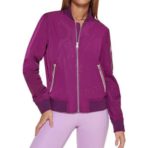 Elegante chaqueta de bombardero para mujer con cierre de cremallera y diseño personalizado para ropa de calle informal chaqueta de bombardero para mujer - Product Image 2