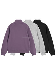 Sweat-shirt à manches longues et col haut pour hommes, automne-hiver, en molleton épais et ample - Product Image 5