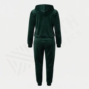Ensemble de survêtement en velours uni pour femmes, sweat-shirt à capuche et pantalon, ensemble de survêtement sport, survêtement en velours, molleton doux, jogging décontracté, vêtements de sport - Product Image 2