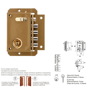 Cilindro di chiusura destro verniciato Fac S 90 70 - Product Image 2