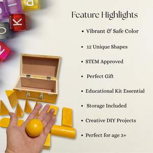 Juego de 12 Sólidos Geométricos de Madera |   Kit de Modelo de Geometría en Caja |   Material Didáctico de Matemáticas y Física |   Suministro Directo de Fábrica - Product Image 3