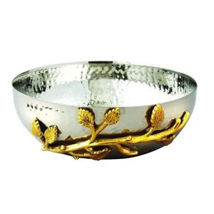 Nouveaux saladiers décoratifs en métal avec ensemble de serveur nouveau Design accessoires de cuisine vaisselle domestique bol fait main à vendre - Product Image 3