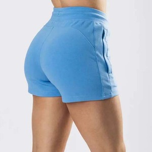 Short en coton pour femme, couleur personnalisée avec poche latérale, taille élastique, cordon de serrage, vêtements d'été - Product Image 4