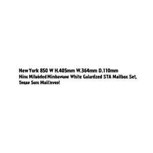 NewYork 850 W H.405mm W.364mm D.110mm White <b>Galvanized</b> STA Mailbox Set - Product Image 2