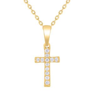 Clásico de moda Rikhava diamantes redondos Cruz colgante elegante joyería de moda para bodas y compromisos - Product Image 4
