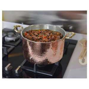 Alta demanda Precio razonable Ecológico Plato de arroz de lujo Seguro Platos de cobre para servir Utensilios de cocina - Product Image 5