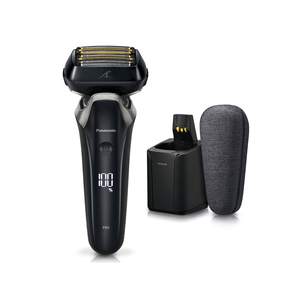 Afeitadora Masculina Modelo 2023, 6 Cuchillas, Limpieza Totalmente Automática, Cargador USB, Estuche de Carga, Motor Lineal Negro, IPX7, Importación Japonesa, 100-240V - Product Image 1