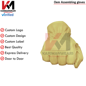 Guantes de Trabajo Hechos a Mano, Color Marrón, Duraderos, Ligeros, Servicio OEM ODM, Personaliza tus Propios Guantes - Product Image 5