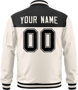 Chaquetas universitarias con cremallera personalizadas OEM con logotipos bordados para equipos escolares, marcas de moda y promociones - Product Image 2